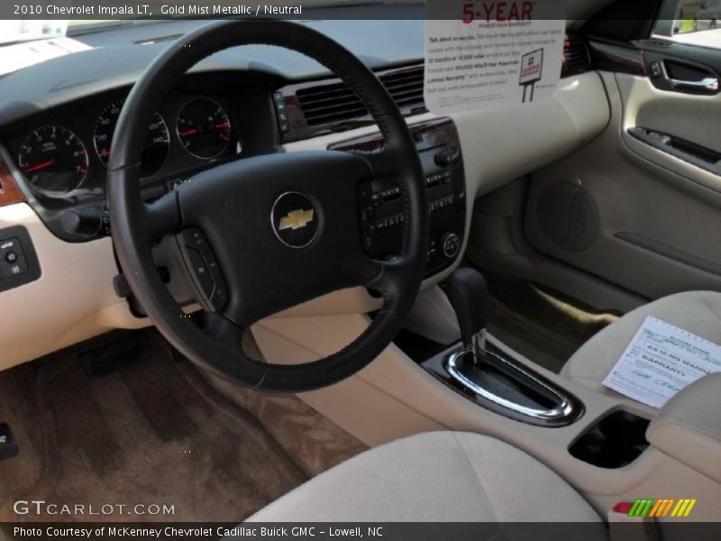 Gold Mist Metallic / Neutral 2010 Chevrolet Impala LT