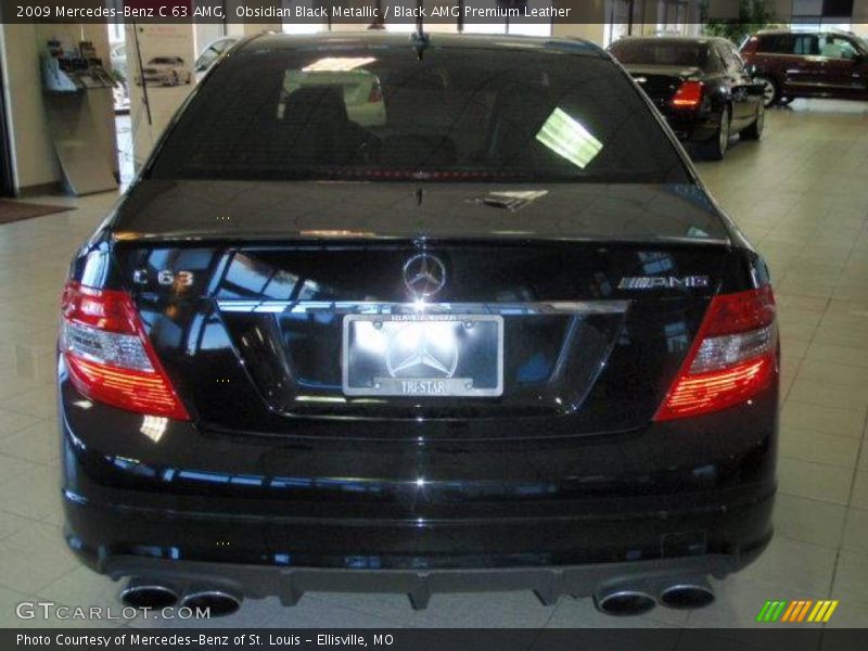 Obsidian Black Metallic / Black AMG Premium Leather 2009 Mercedes-Benz C 63 AMG