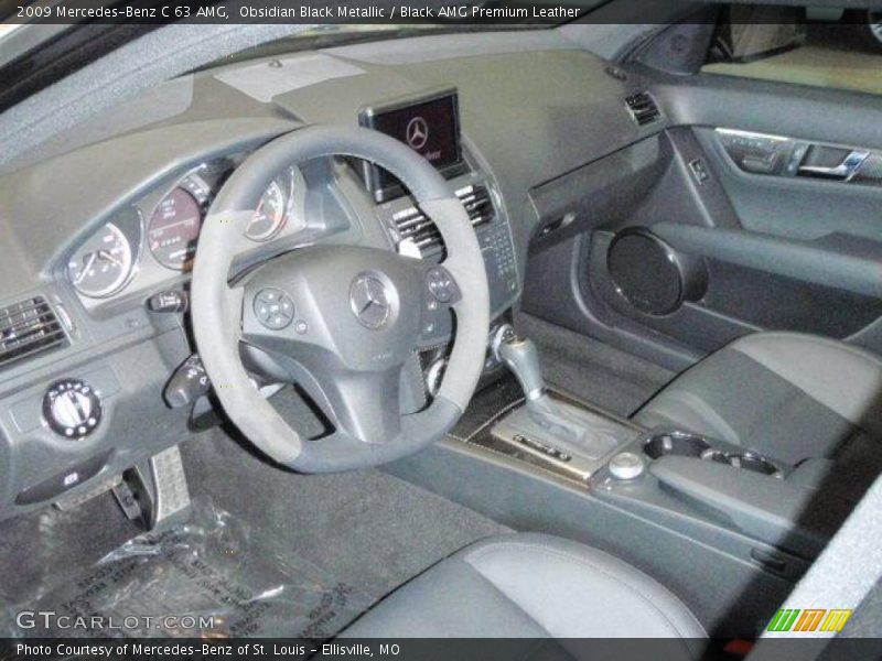 Obsidian Black Metallic / Black AMG Premium Leather 2009 Mercedes-Benz C 63 AMG