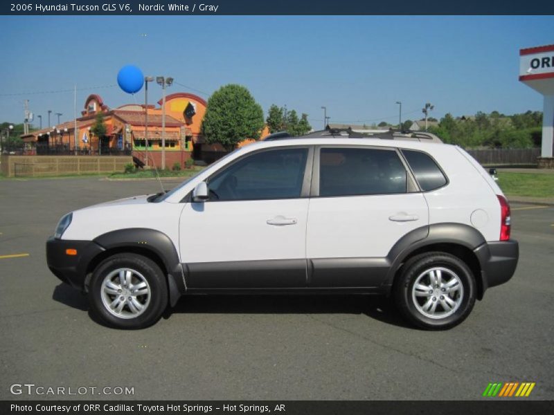 Nordic White / Gray 2006 Hyundai Tucson GLS V6