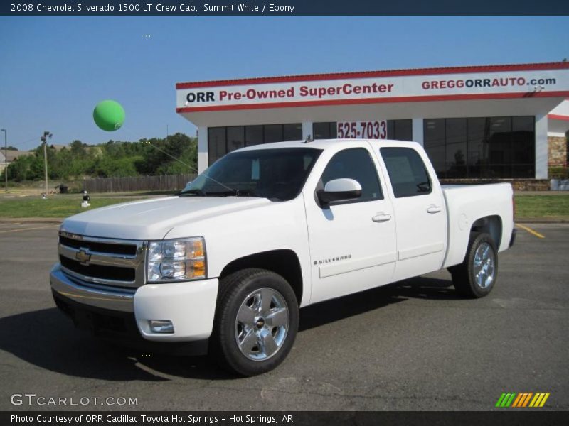 Summit White / Ebony 2008 Chevrolet Silverado 1500 LT Crew Cab