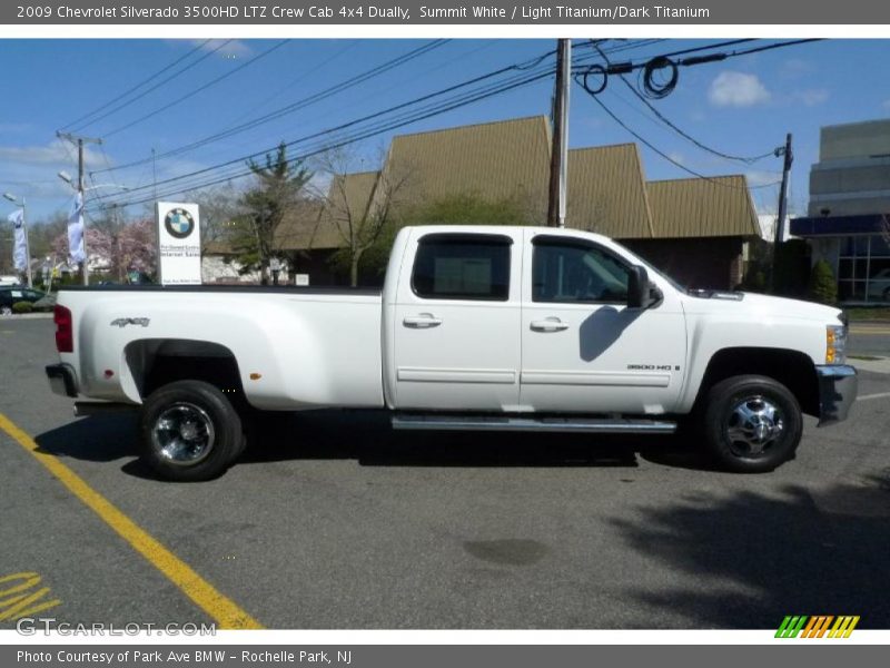 Summit White / Light Titanium/Dark Titanium 2009 Chevrolet Silverado 3500HD LTZ Crew Cab 4x4 Dually