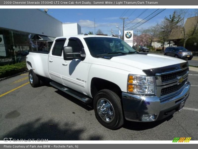 Summit White / Light Titanium/Dark Titanium 2009 Chevrolet Silverado 3500HD LTZ Crew Cab 4x4 Dually