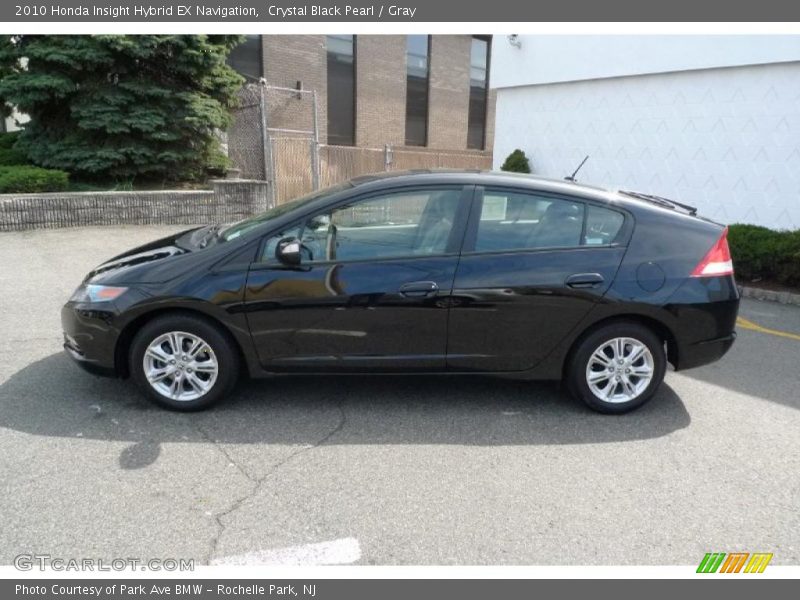 Crystal Black Pearl / Gray 2010 Honda Insight Hybrid EX Navigation