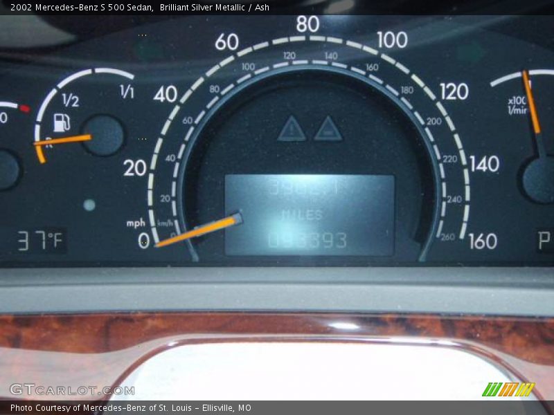 Brilliant Silver Metallic / Ash 2002 Mercedes-Benz S 500 Sedan