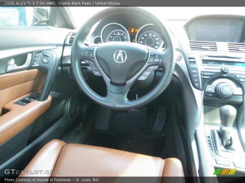 Crystal Black Pearl / Umber/Ebony 2009 Acura TL 3.7 SH-AWD