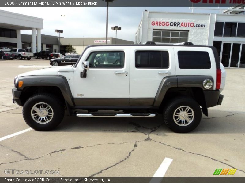 Birch White / Ebony Black 2008 Hummer H3 Alpha