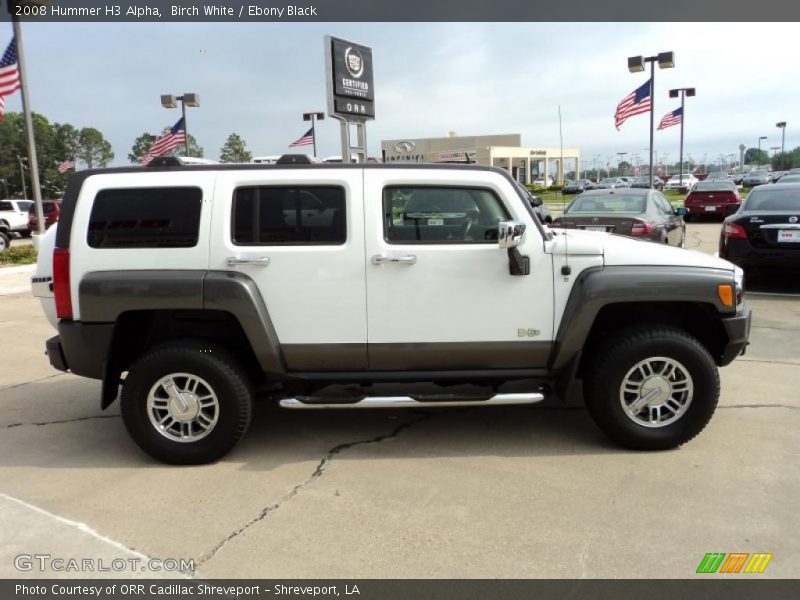 Birch White / Ebony Black 2008 Hummer H3 Alpha