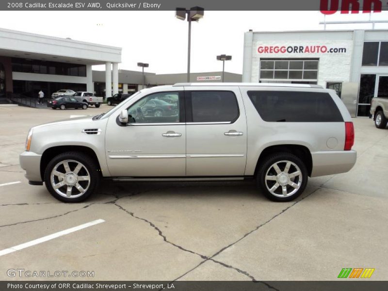 Quicksilver / Ebony 2008 Cadillac Escalade ESV AWD