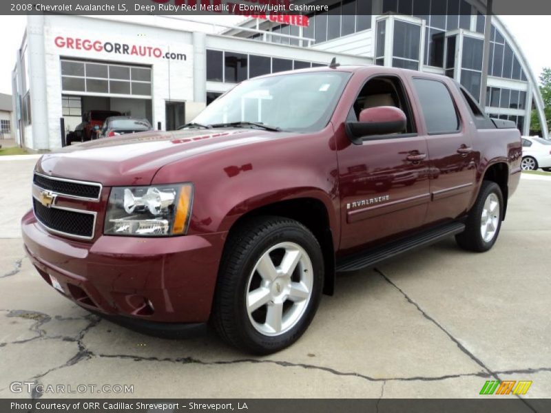 Deep Ruby Red Metallic / Ebony/Light Cashmere 2008 Chevrolet Avalanche LS