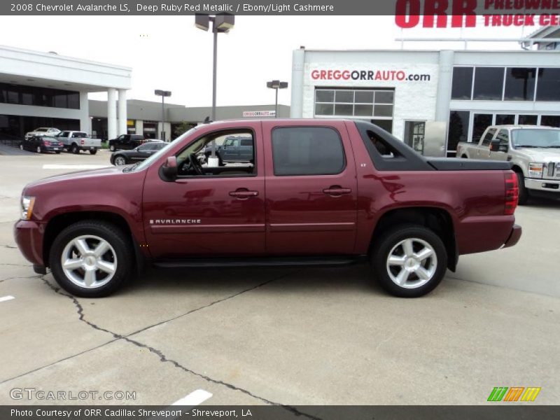 Deep Ruby Red Metallic / Ebony/Light Cashmere 2008 Chevrolet Avalanche LS