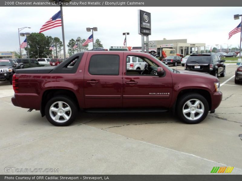 Deep Ruby Red Metallic / Ebony/Light Cashmere 2008 Chevrolet Avalanche LS