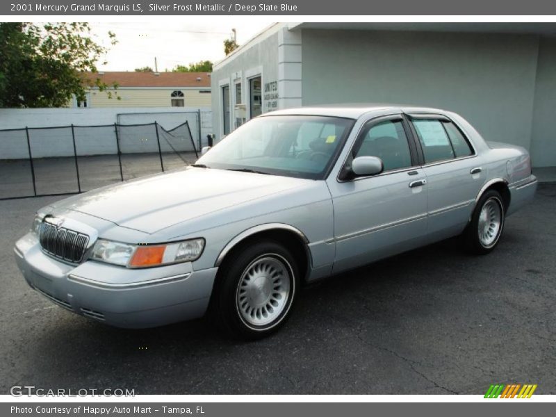 Silver Frost Metallic / Deep Slate Blue 2001 Mercury Grand Marquis LS