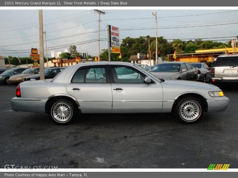 Silver Frost Metallic / Deep Slate Blue 2001 Mercury Grand Marquis LS