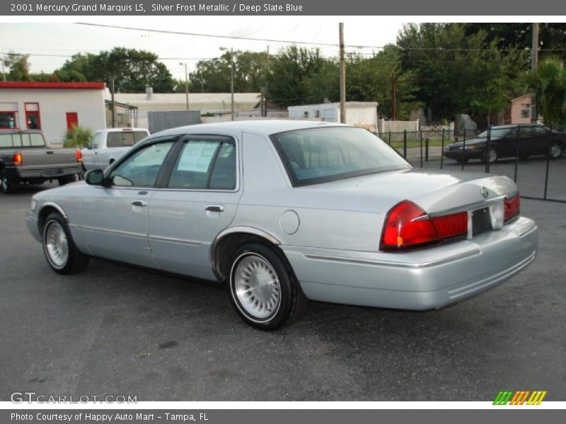 Silver Frost Metallic / Deep Slate Blue 2001 Mercury Grand Marquis LS