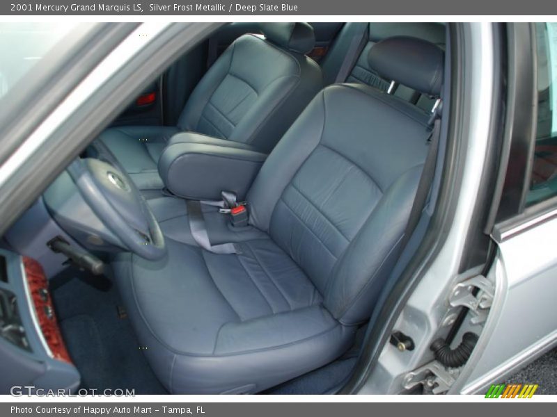 Silver Frost Metallic / Deep Slate Blue 2001 Mercury Grand Marquis LS