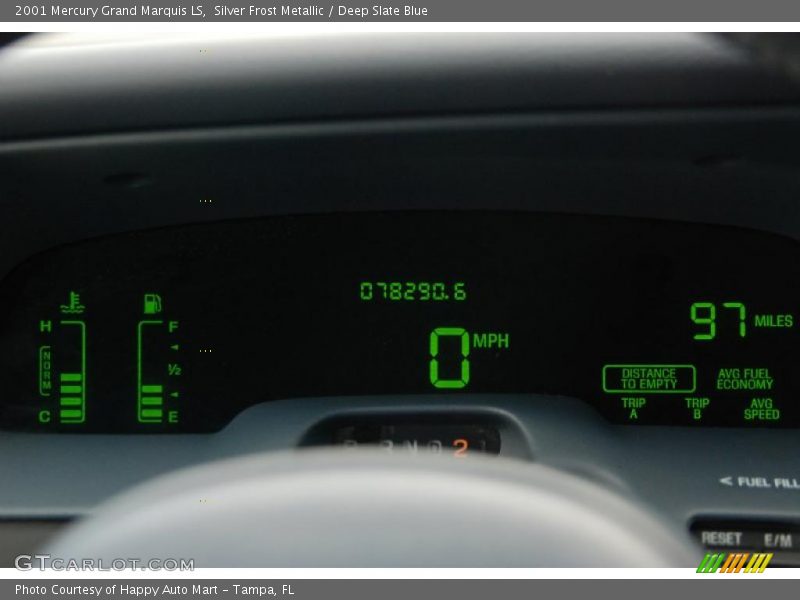 Silver Frost Metallic / Deep Slate Blue 2001 Mercury Grand Marquis LS