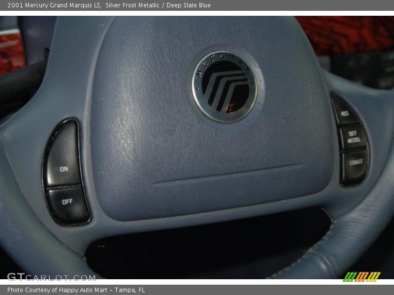 Silver Frost Metallic / Deep Slate Blue 2001 Mercury Grand Marquis LS