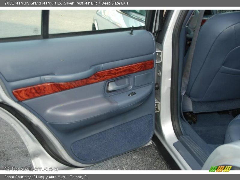 Silver Frost Metallic / Deep Slate Blue 2001 Mercury Grand Marquis LS