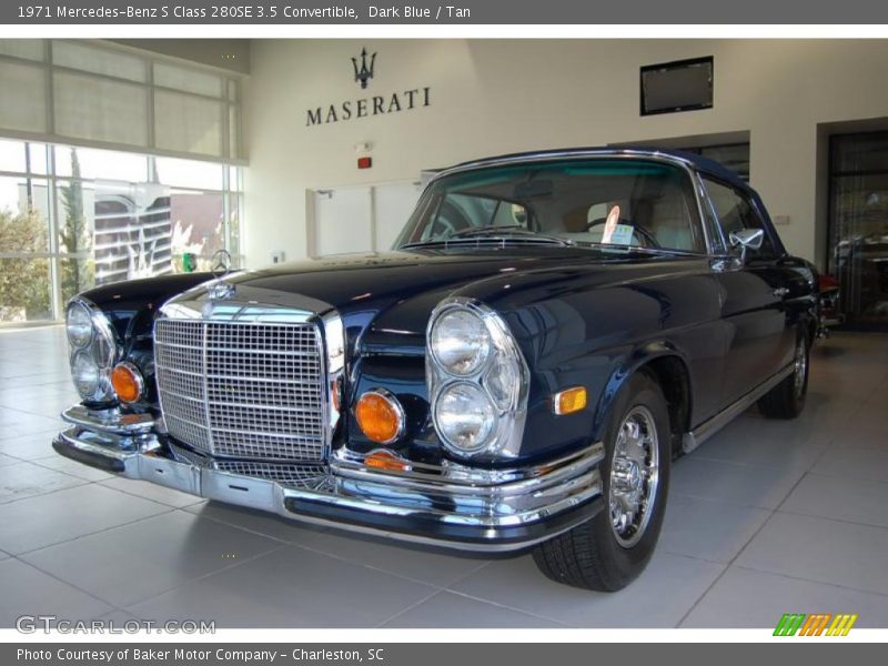 Dark Blue / Tan 1971 Mercedes-Benz S Class 280SE 3.5 Convertible