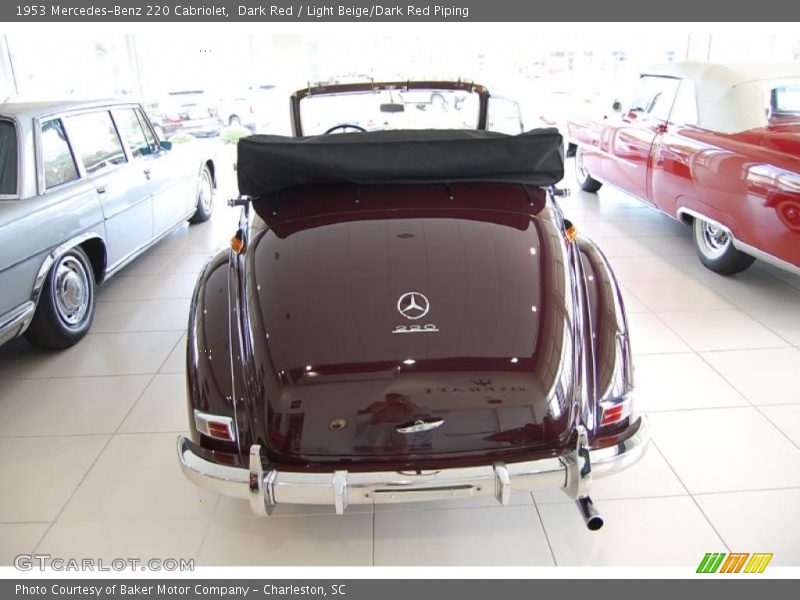 Dark Red / Light Beige/Dark Red Piping 1953 Mercedes-Benz 220 Cabriolet