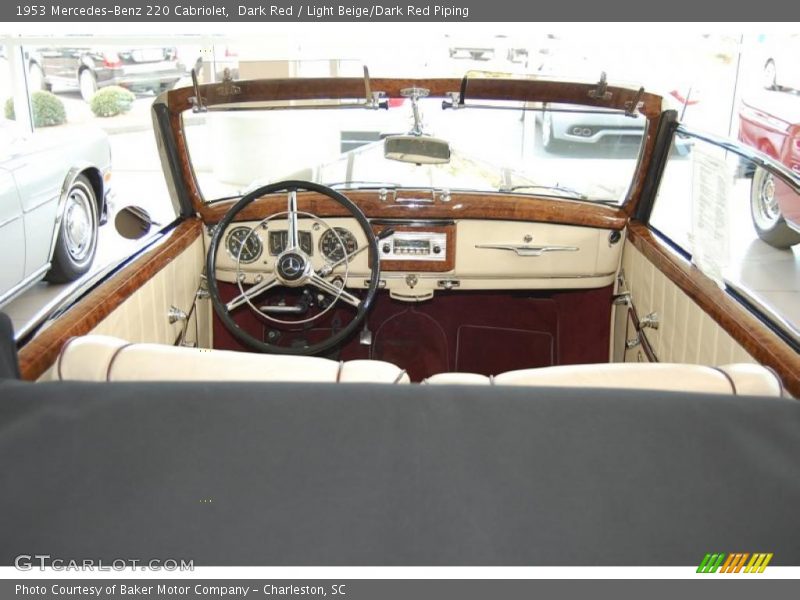 Dark Red / Light Beige/Dark Red Piping 1953 Mercedes-Benz 220 Cabriolet