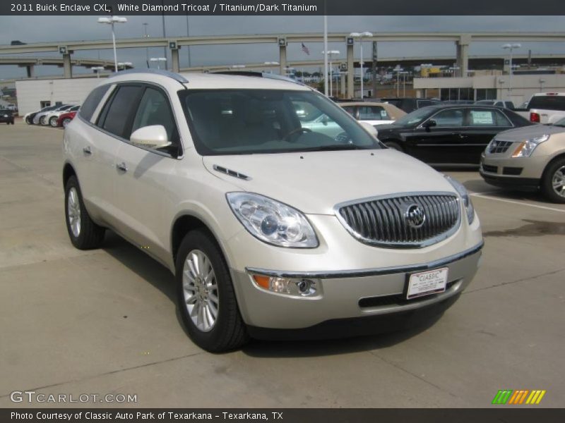 White Diamond Tricoat / Titanium/Dark Titanium 2011 Buick Enclave CXL