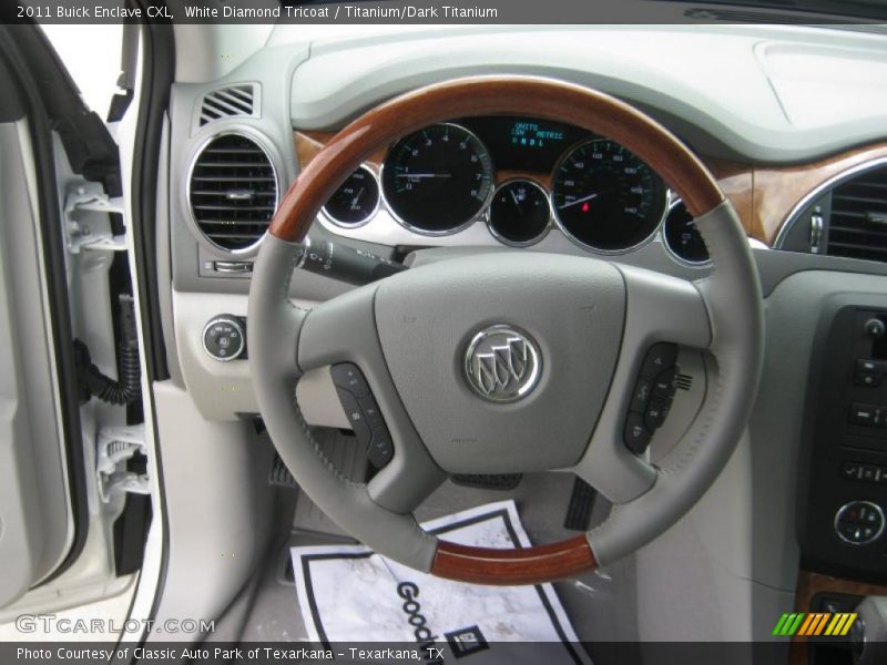 White Diamond Tricoat / Titanium/Dark Titanium 2011 Buick Enclave CXL