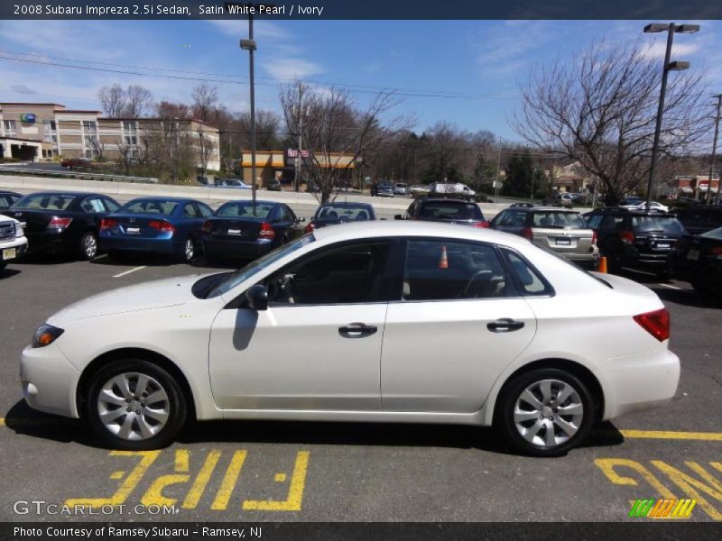 Satin White Pearl / Ivory 2008 Subaru Impreza 2.5i Sedan