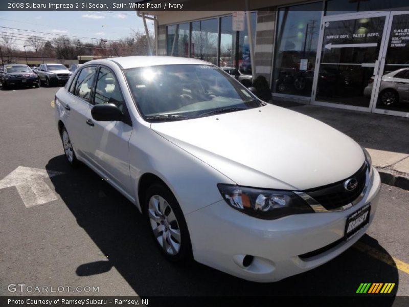 Satin White Pearl / Ivory 2008 Subaru Impreza 2.5i Sedan