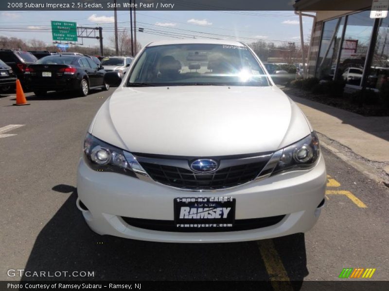 Satin White Pearl / Ivory 2008 Subaru Impreza 2.5i Sedan