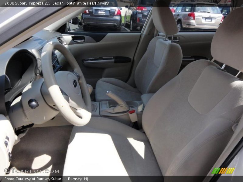 Satin White Pearl / Ivory 2008 Subaru Impreza 2.5i Sedan