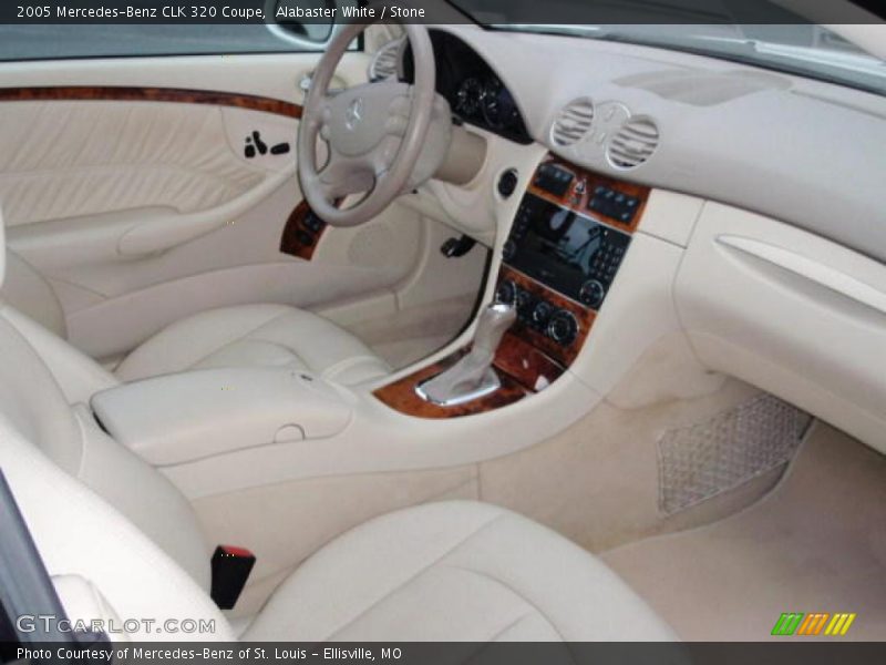 Alabaster White / Stone 2005 Mercedes-Benz CLK 320 Coupe