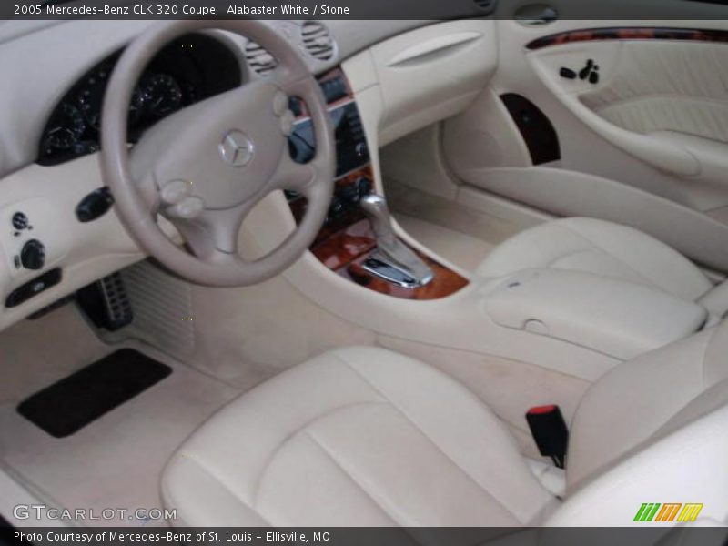 Alabaster White / Stone 2005 Mercedes-Benz CLK 320 Coupe