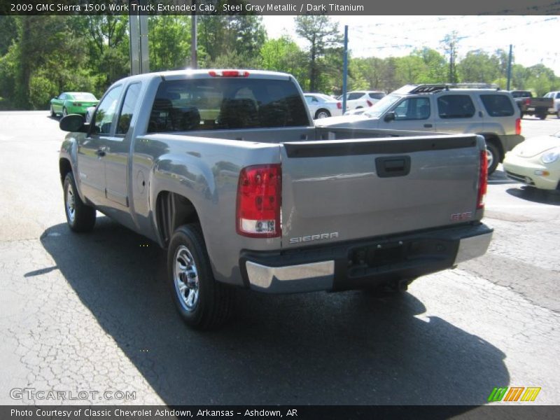 Steel Gray Metallic / Dark Titanium 2009 GMC Sierra 1500 Work Truck Extended Cab