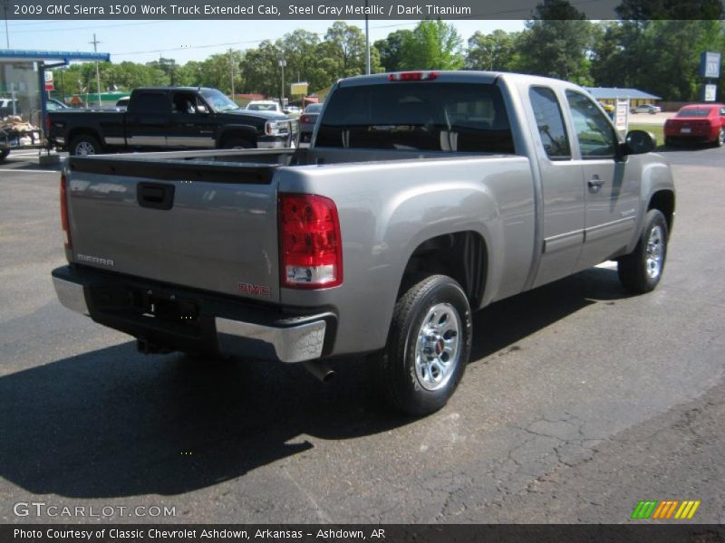 Steel Gray Metallic / Dark Titanium 2009 GMC Sierra 1500 Work Truck Extended Cab