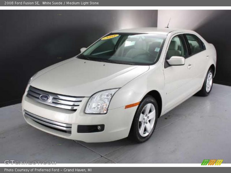 White Suede / Medium Light Stone 2008 Ford Fusion SE