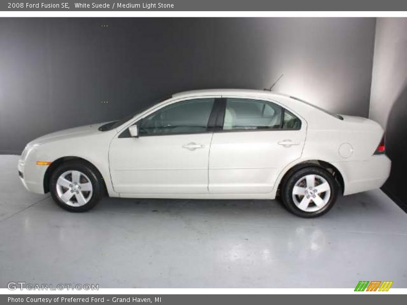 White Suede / Medium Light Stone 2008 Ford Fusion SE
