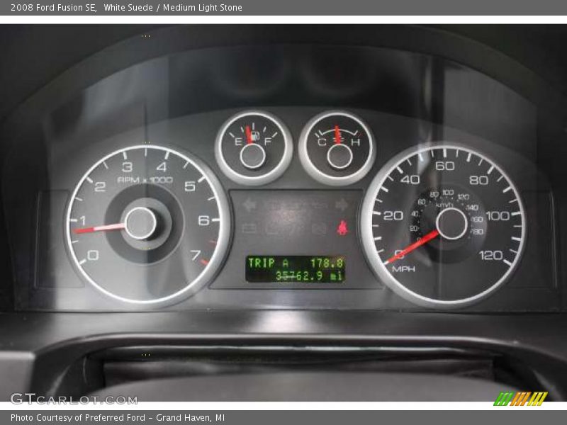 White Suede / Medium Light Stone 2008 Ford Fusion SE