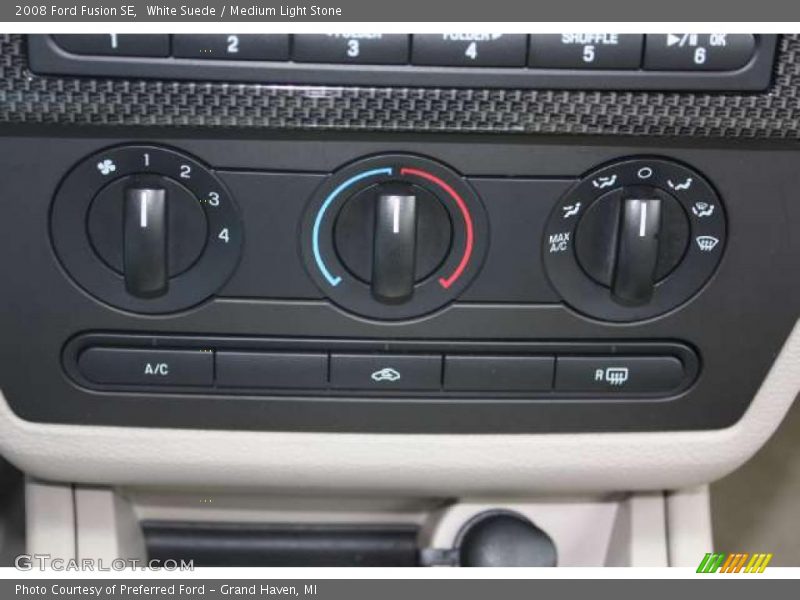 White Suede / Medium Light Stone 2008 Ford Fusion SE