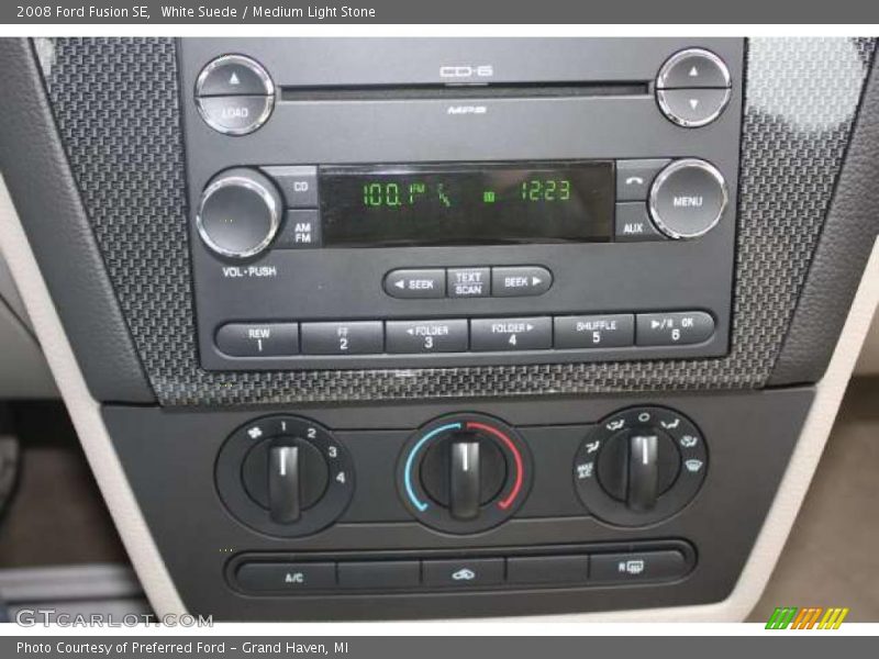 White Suede / Medium Light Stone 2008 Ford Fusion SE