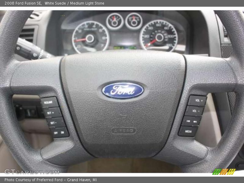 White Suede / Medium Light Stone 2008 Ford Fusion SE