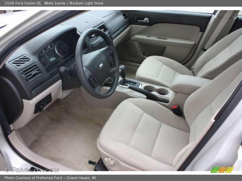 White Suede / Medium Light Stone 2008 Ford Fusion SE