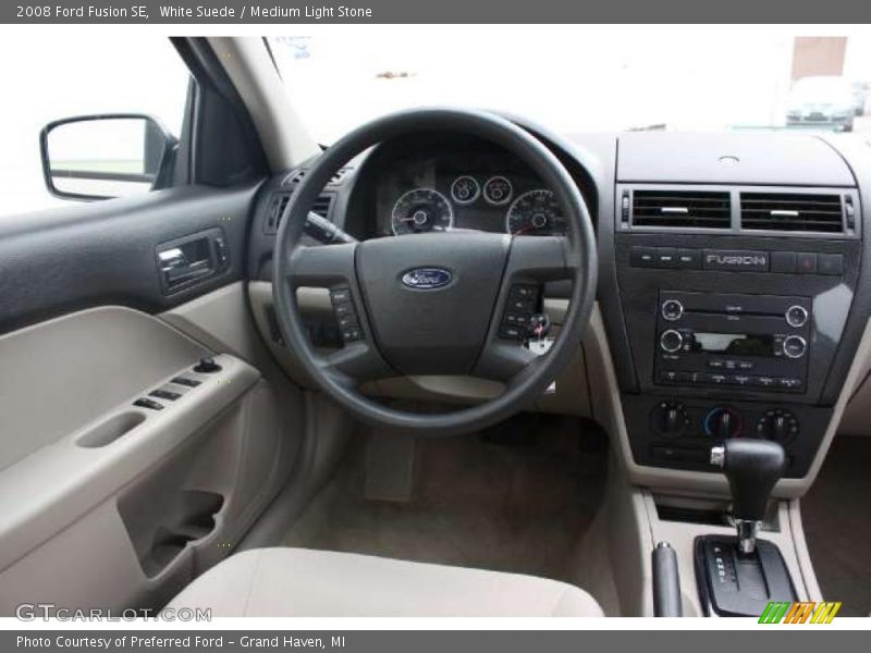 White Suede / Medium Light Stone 2008 Ford Fusion SE