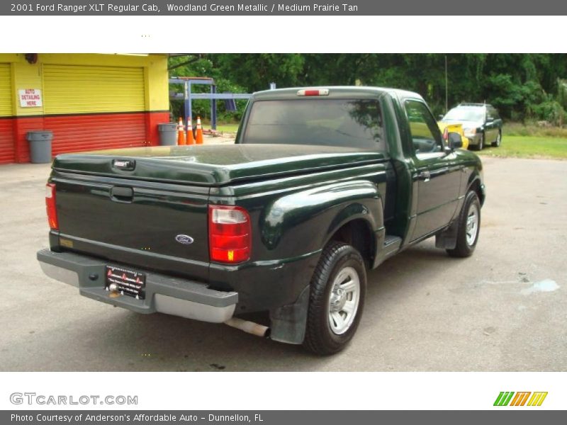 Woodland Green Metallic / Medium Prairie Tan 2001 Ford Ranger XLT Regular Cab