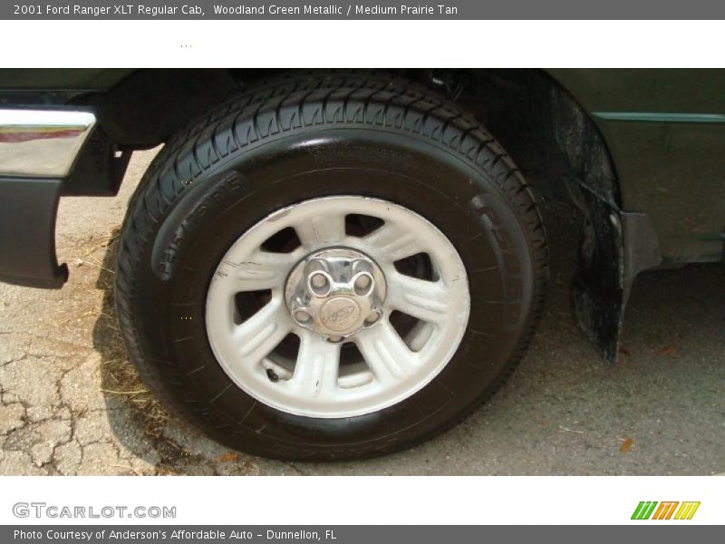 Woodland Green Metallic / Medium Prairie Tan 2001 Ford Ranger XLT Regular Cab