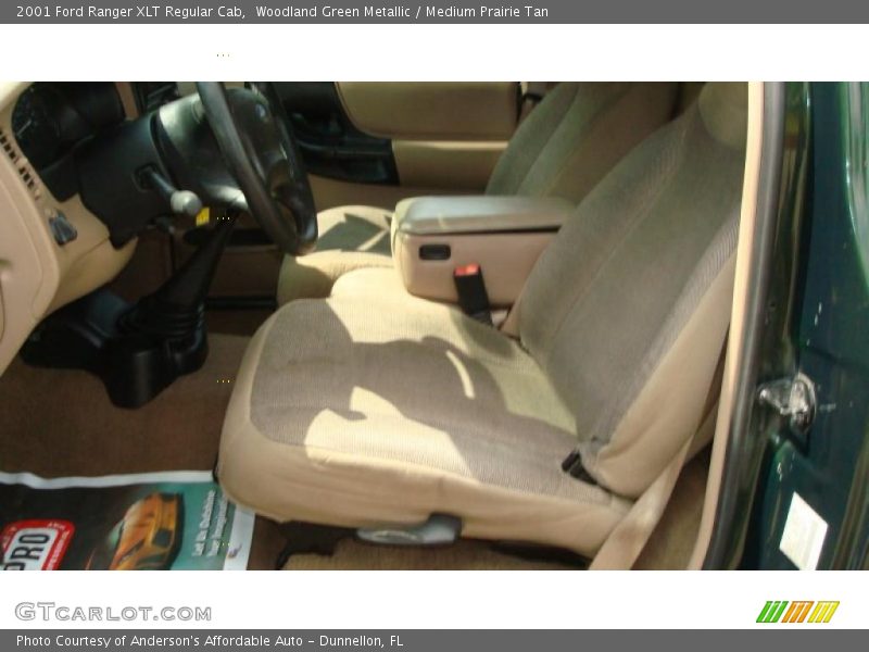 Woodland Green Metallic / Medium Prairie Tan 2001 Ford Ranger XLT Regular Cab