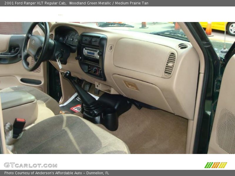 Woodland Green Metallic / Medium Prairie Tan 2001 Ford Ranger XLT Regular Cab
