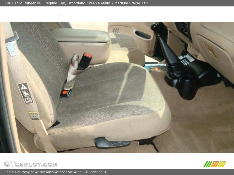 Woodland Green Metallic / Medium Prairie Tan 2001 Ford Ranger XLT Regular Cab