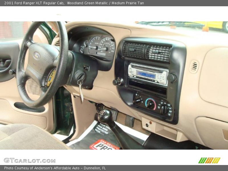 Woodland Green Metallic / Medium Prairie Tan 2001 Ford Ranger XLT Regular Cab
